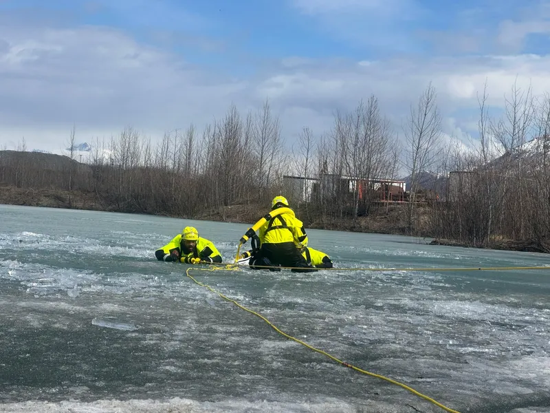 Ice search and rescue training operations